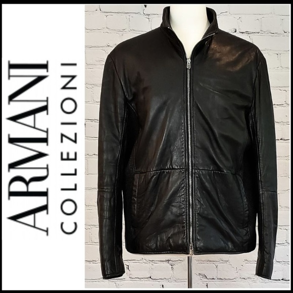 Armani Collezioni Other - SOLD!  ARMANI COLLEZIONI Lambskin Leather Moto Jkt